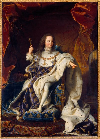 Ritratto di Luigi XV bambino di cinque anni in costume sacro, Re di Francia (1710-1774) da Hyacinthe Francois Rigaud