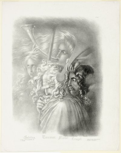 Galvina, dalla Collezione di teste di studio da Hyacinthe Louis Aubry Lecomte