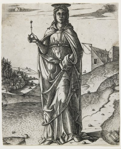 Santa Lucia, c.1510 (incisione) da I.I.C.A. Master