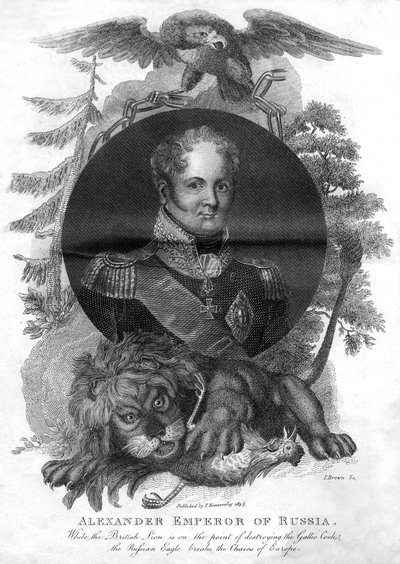 Alessandro I, imperatore di Russia 1777-1825, 1816 da I. Brown
