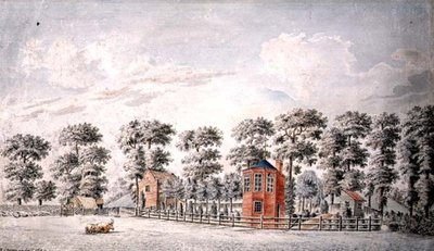 Veduta di un gazebo e giardino da I. Chapman