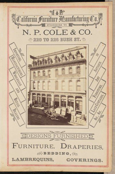 [California Furniture Manufacturing Company, San Francisco] da I. W. Taber