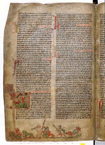 Battesimo del re Olaf Tryggvason, da Flateyjarbok (Il Libro di Flatey) fine XIV secolo da Icelandic School