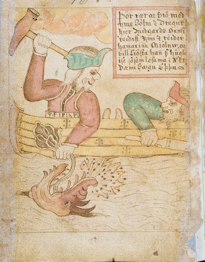 Thor cattura il serpente di Midgard, da 