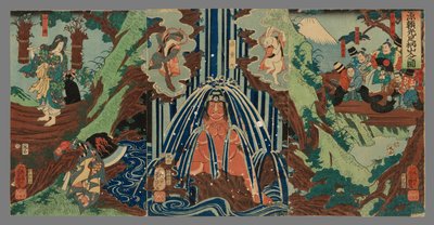 Minamoto Yorimitsu sul Monte Ashigara (Minomoto Yorimitsu Ashigarayama iri no zu) da Ichieisai Yoshitsuya