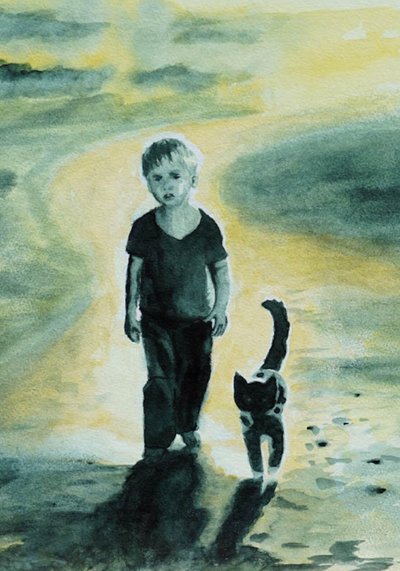 Il ragazzo e il gatto passeggiano da Ida Publishing