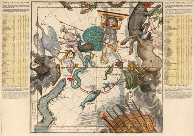 Polo Sud, Tavola 6 da Globi coelestis in tabulas planas redacti descriptio, pub. 1674 da Ignace Gaston Pardies