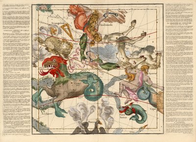 Equinozio di primavera, Tavola 2 da Globi coelestis in tabulas planas redacti descriptio, pub. 1674 da Ignace Gaston Pardies