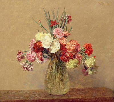 Un bouquet di garofani, 1890 da Ignace Henri Jean Fantin Latour