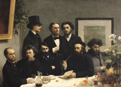 Un angolo del tavolo da Ignace Henri Jean Fantin Latour
