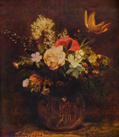 Ciotola di fiori, 1864, 1935 da Ignace Henri Jean Fantin Latour