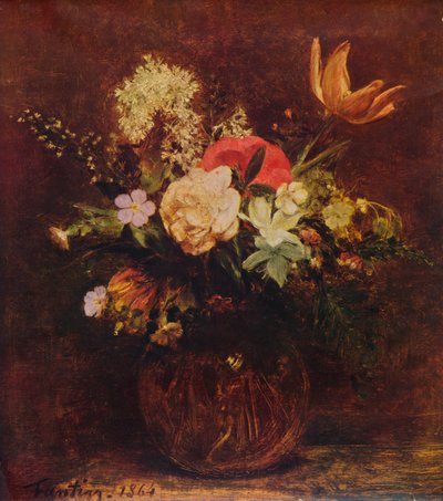 Ciotola di fiori, 1864, 1935 da Ignace Henri Jean Fantin Latour