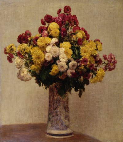 Crisantemi in un vaso, 1873 da Ignace Henri Jean Fantin Latour
