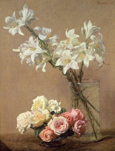Gigli in un vaso, 1888 da Ignace Henri Jean Fantin Latour