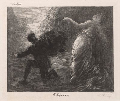 Manfred e Astarté, 1879 da Ignace Henri Jean Fantin Latour
