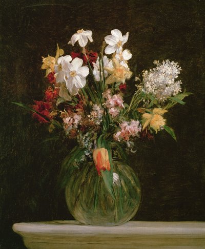 Narcisi Bianchi, Giacinti e Tulipani, 1864 da Ignace Henri Jean Fantin Latour