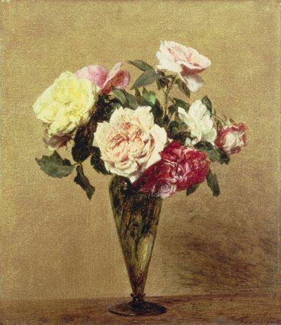 Rose in un vaso, 1892 da Ignace Henri Jean Fantin Latour