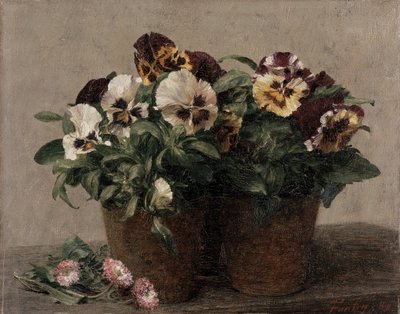 Natura morta di viole del pensiero e margherite, 1889 da Ignace Henri Jean Fantin Latour