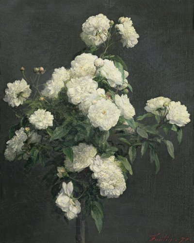 Natura morta di peonie bianche, 1870 da Ignace Henri Jean Fantin Latour
