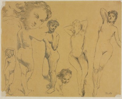 Studi di Nudi Femminili, c. 1895 da Ignace Henri Jean Fantin Latour