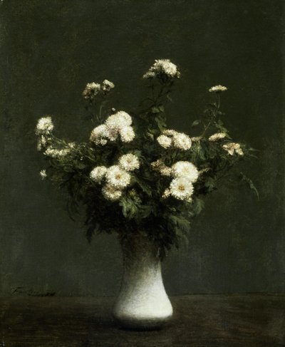 Vaso di crisantemi da Ignace Henri Jean Fantin Latour