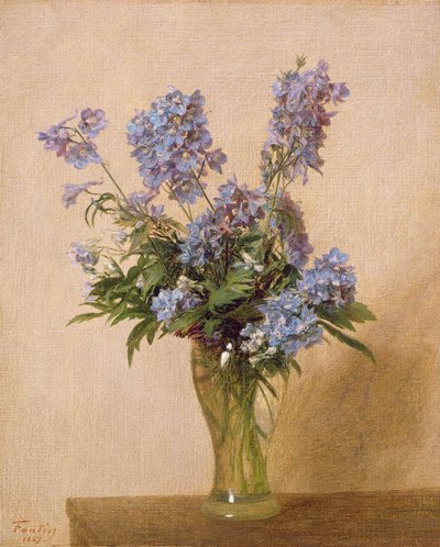 Vaso di aquilegie, 1887 da Ignace Henri Jean Fantin Latour