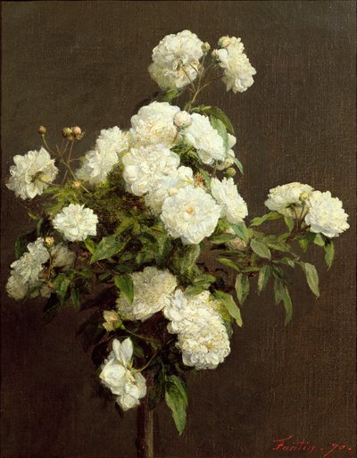 Rose Bianche, 1870 da Ignace Henri Jean Fantin Latour