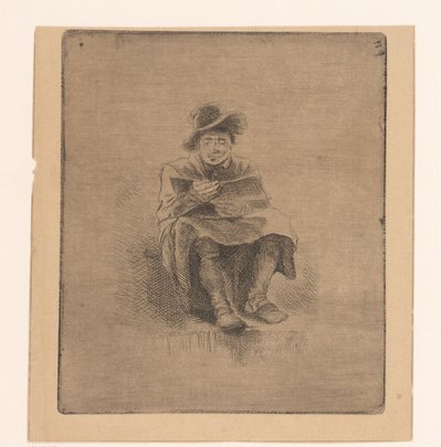 Uomo che legge da Ignace Joseph de Claussin (attributed to)