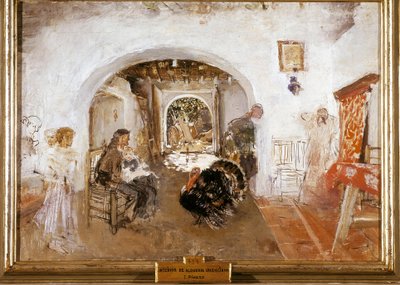 Interno di una fattoria a Valencia in Spagna da Ignacio Pinazo Camarlech