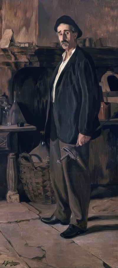 Don Plácido Zuloaga nel suo laboratorio, 1895 da Ignacio Zuloaga