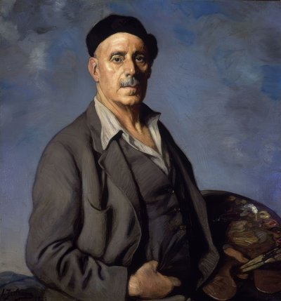 Autoritratto con sfondo blu – 1942 da Ignacio Zuloaga y Zabaleta