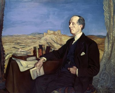Azorín – 1873/1967 – Dipinto nel 1941 – Vista di Jadraque sullo sfondo da Ignacio Zuloaga y Zabaleta