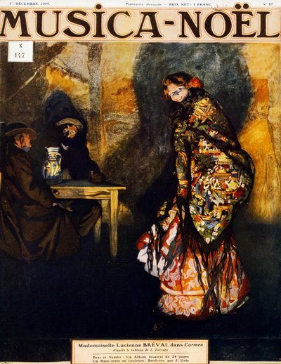 Lucienne Breval, soprano svizzero, come Carmen, nell