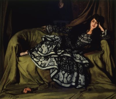 Marcelle Souty con abito a balze – 1915 da Ignacio Zuloaga y Zabaleta
