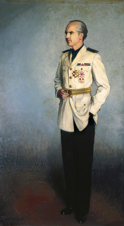 Ritratto di Ramon Serrano Suner (1901-2003) giudice e politico spagnolo da Ignacio Zuloaga y Zabaleta