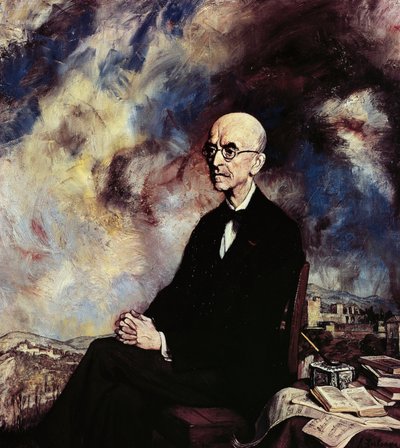 Ritratto del compositore spagnolo Manuel de Falla da Ignacio Zuloaga y Zabaleta