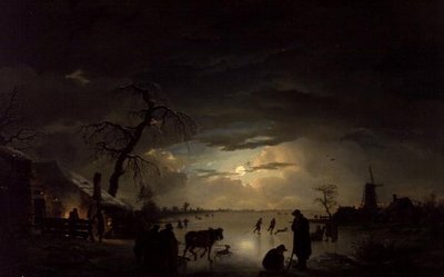 Paesaggio invernale al chiaro di luna da Ignatius Josephus van Regemorter