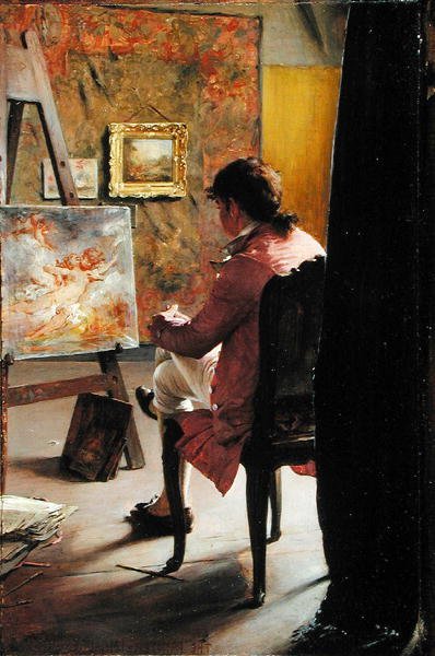Il pittore, c.1883 da Ignaz Marcel Gaugengigl