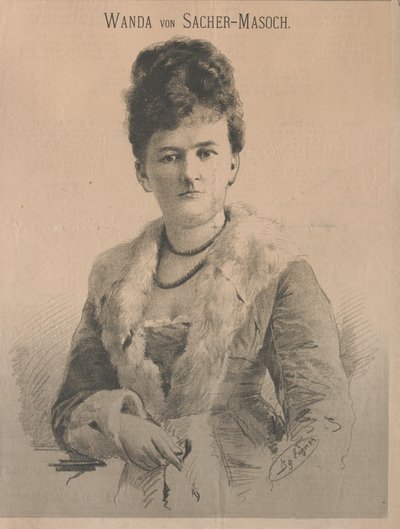 Scrittrice Wanda von Sacher-Masoch, nata Angelika Aurora Rümelin da Ignaz Eigner