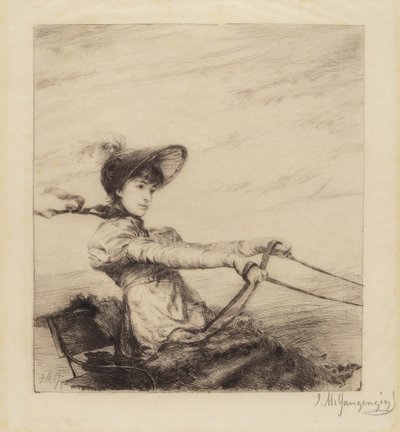 Senza titolo (Donna che guida una carrozza) da Ignaz Marcel Gaugengigl