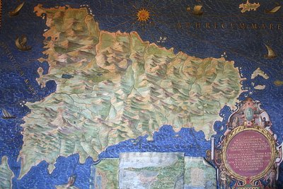 Mappa della Sicilia da Ignazio Danti