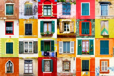 Finestre europee dai colori vivaci da Igor Shrayer
