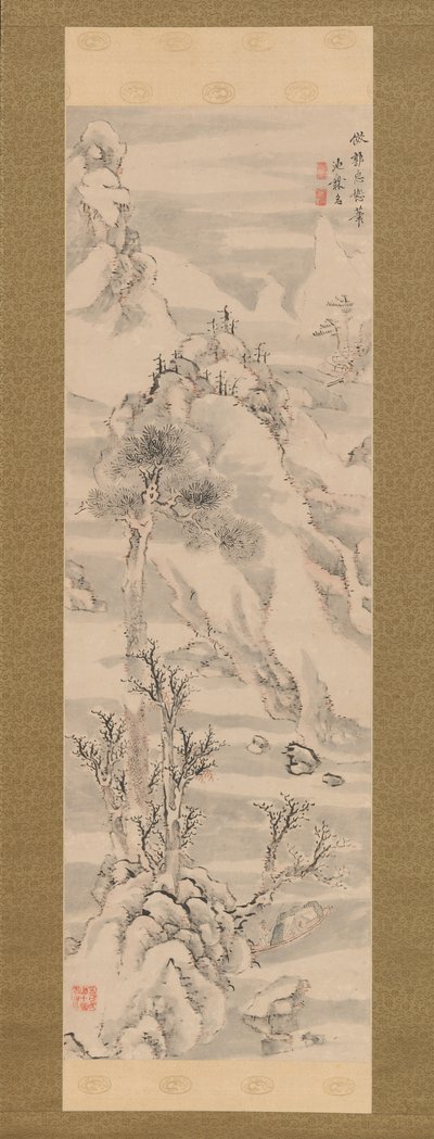 Paesaggio invernale, nello stile di Guo Zhongshu, fine XVIII secolo da Ike no Taiga
