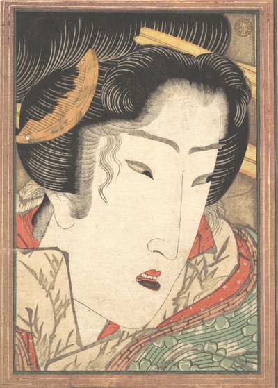 Geisha rifiutata da Passioni raffreddate dalla neve primaverile, 1824 da Ikeda Eisen