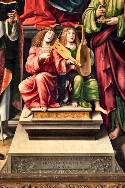 Angeli musicisti, (dettaglio) da Il  Francia