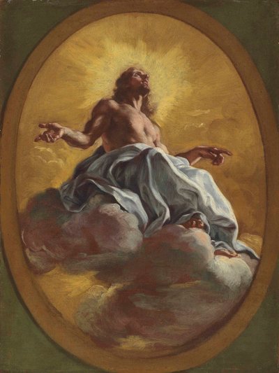 Cristo in Gloria, in un ovale dipinto da Il Baciccio
