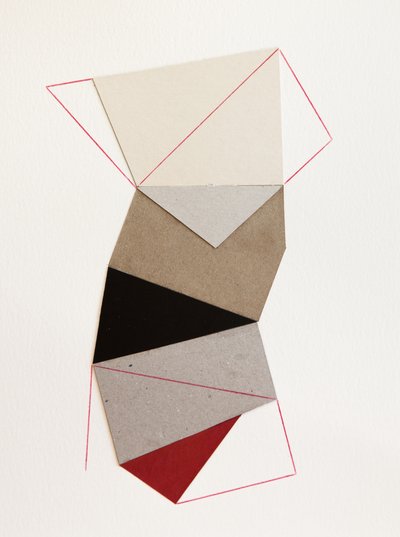 Collage geometrico di carta da Ildefonso Martín