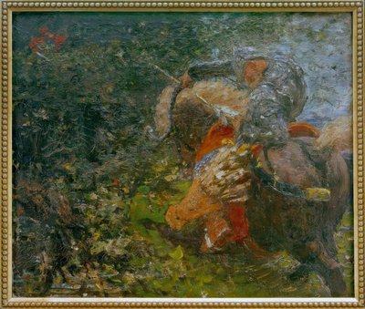 Il cavaliere Ilja Muromec e il bandito Solowej da Ilya Efimovich Repin