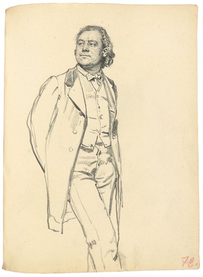 Figura di un uomo in piedi da Ilya Efimovich Repin