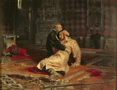 Ivan il Terribile e suo figlio il 16 novembre da Ilya Efimovich Repin